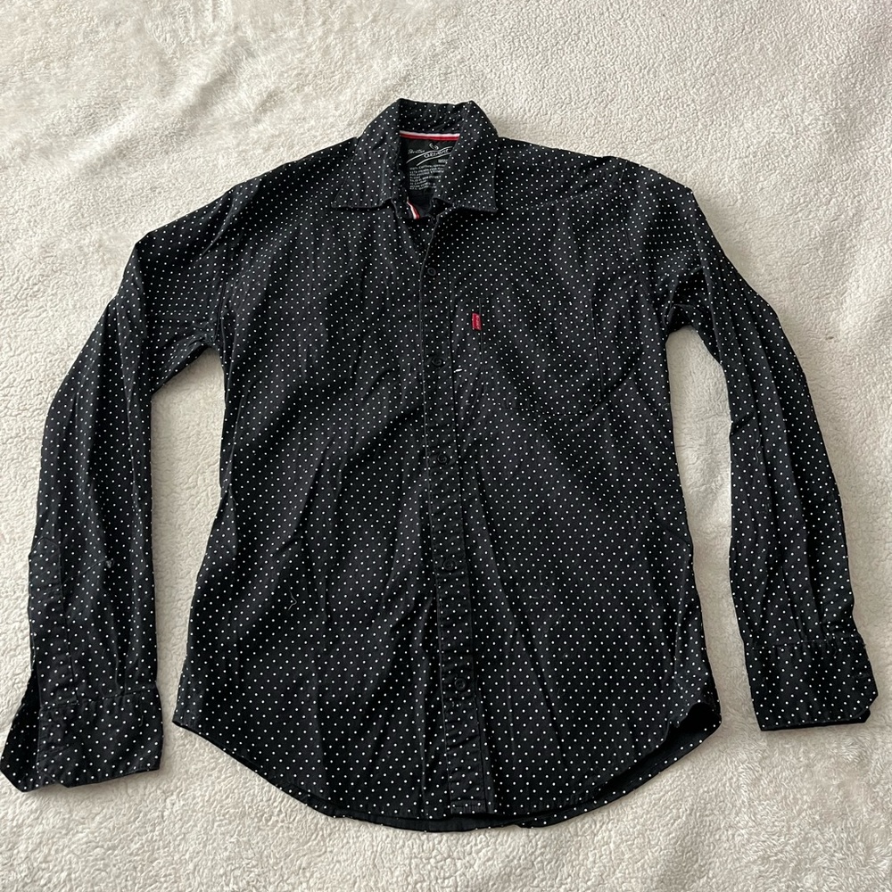 Black button down shirt